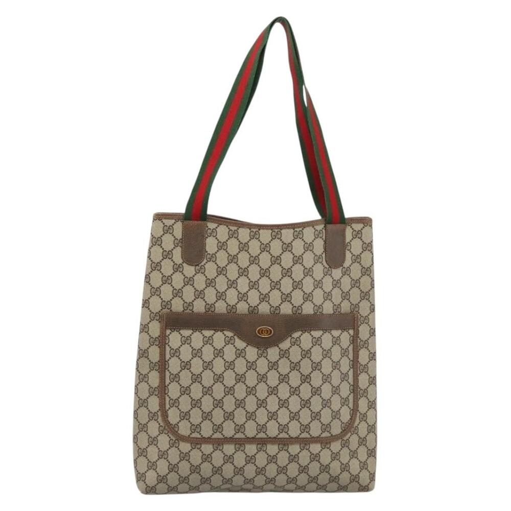 Gucci GG Supreme Web Tote Beige